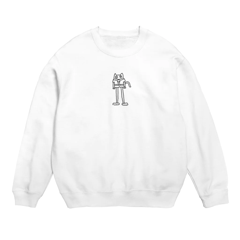 自然派猫猫倶楽部のお前何じろじろ見てんだよキャット Crew Neck Sweatshirt