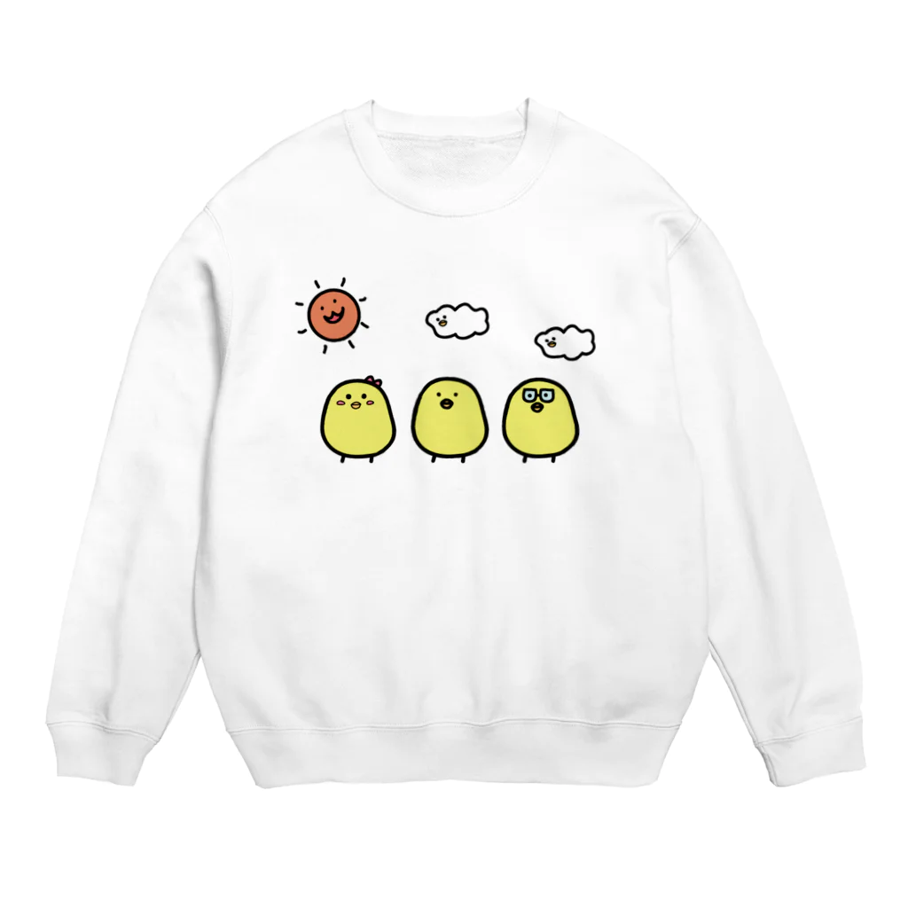 ひよこさんカフェ（ひよこ作家fui）のひよこさんカフェ Crew Neck Sweatshirt