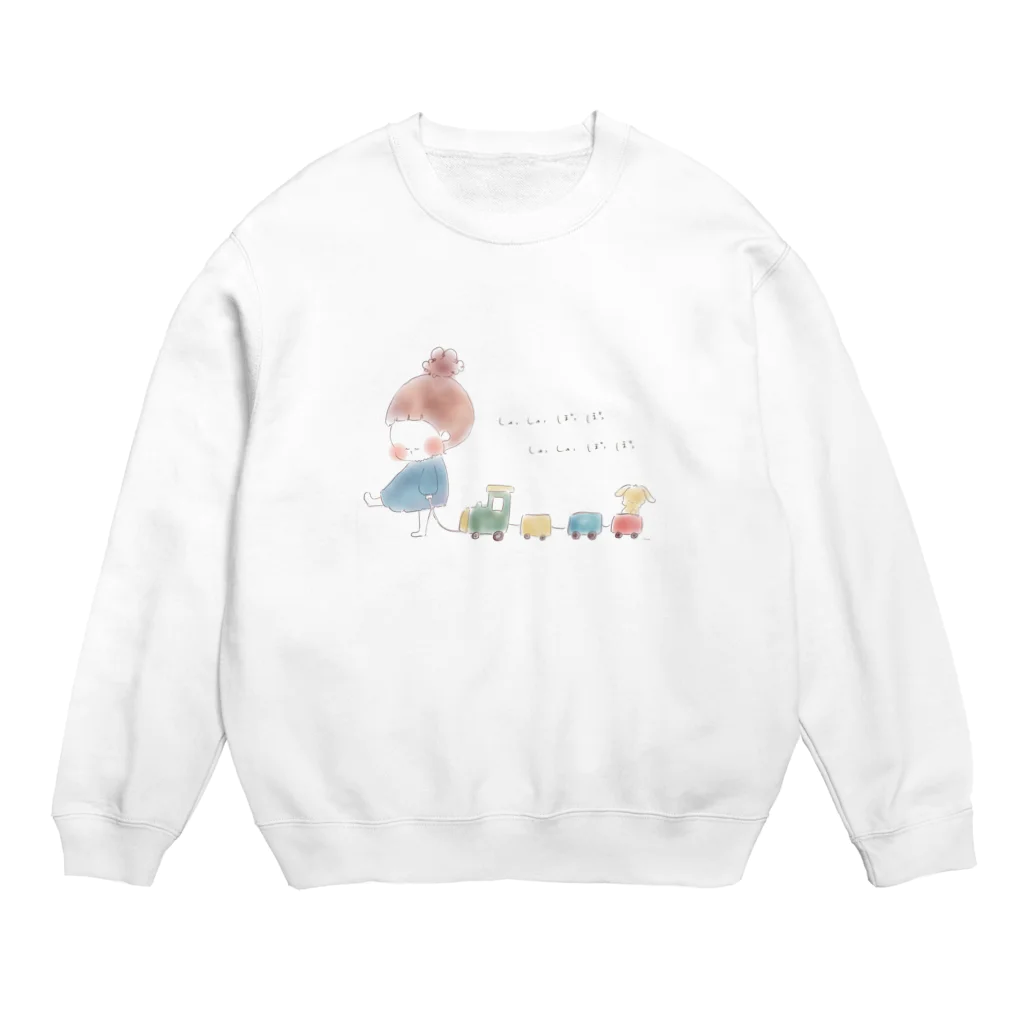 ふくまめさんの世界のしゅっぱつ！ Crew Neck Sweatshirt