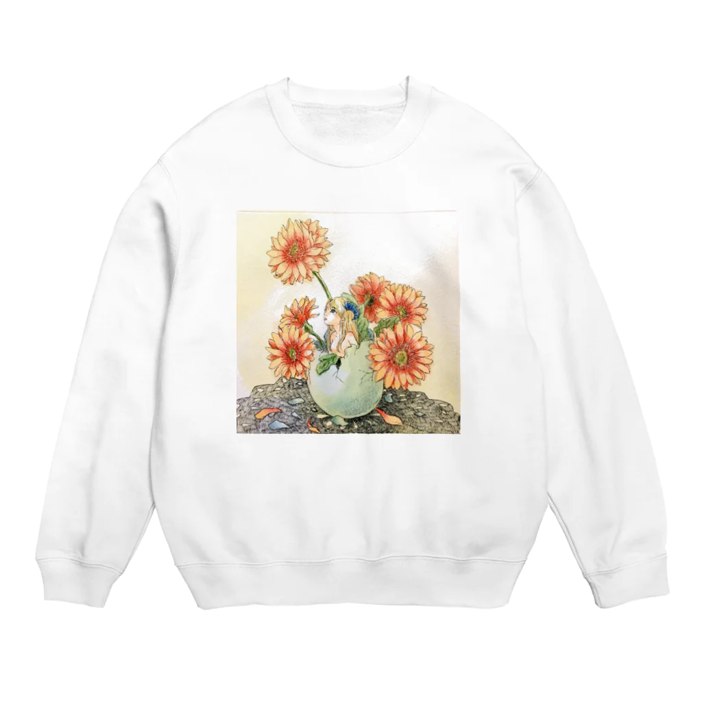 工房　鼓草 -こうぼう　つづみぐさ-のガーベラの君 Crew Neck Sweatshirt