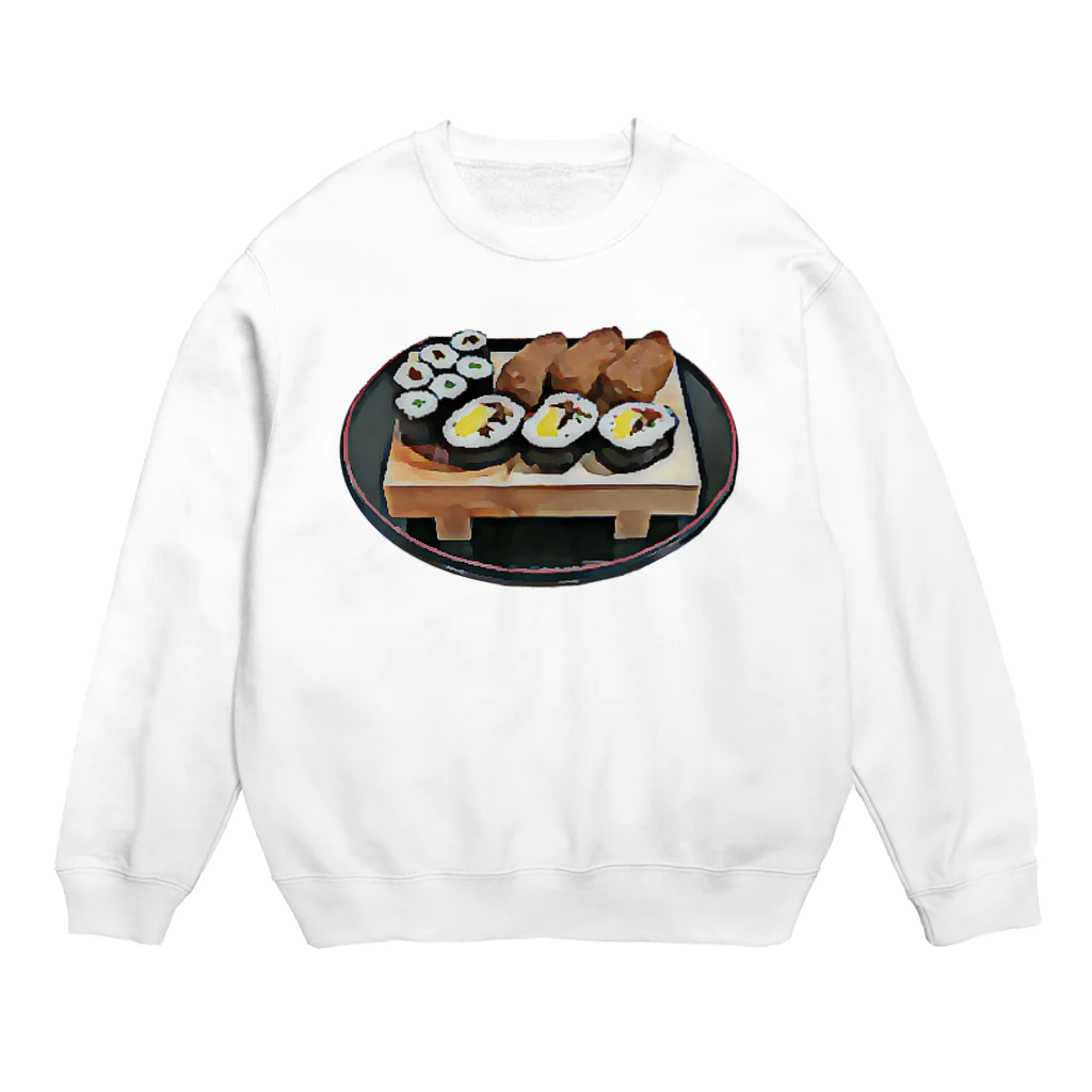 脂身通信Ｚのお寿司_巻き寿司＆おいなりさん Crew Neck Sweatshirt