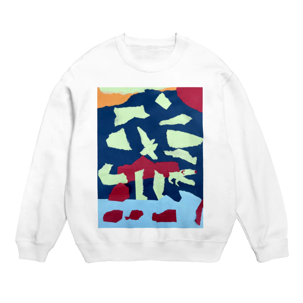 Hummingbirdの恐竜の世界の夜 Crew Neck Sweatshirt