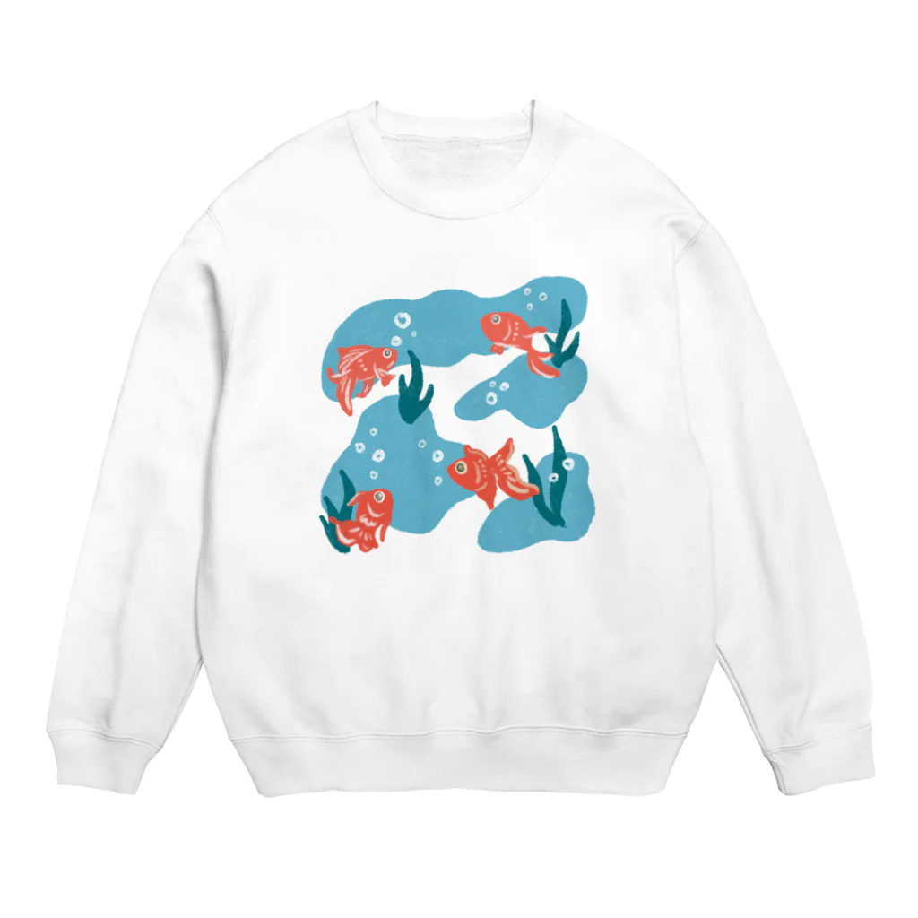 naty's doodlesのGoldenfish Crew Neck Sweatshirt