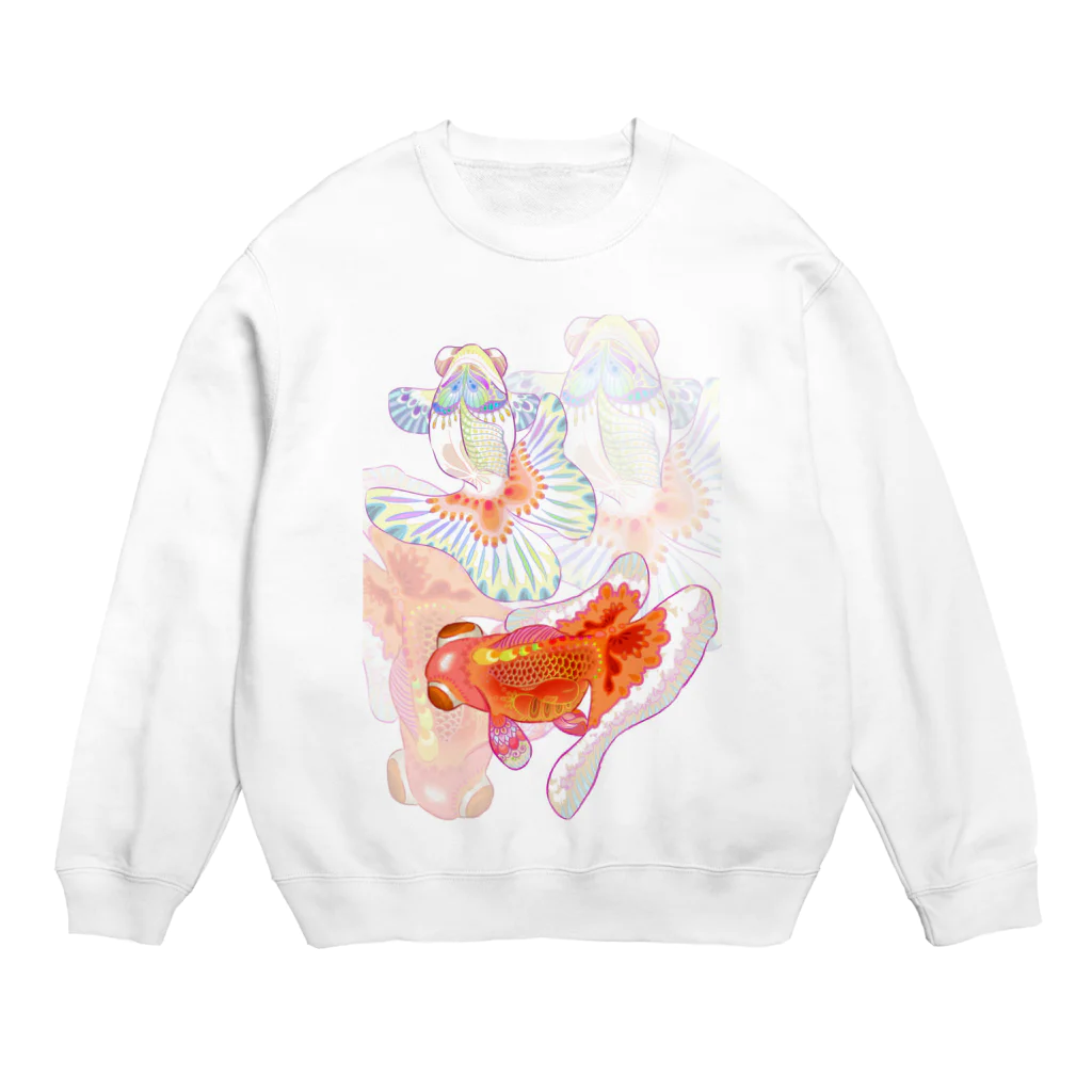 あやるの更紗蝶尾（文字無し） Crew Neck Sweatshirt