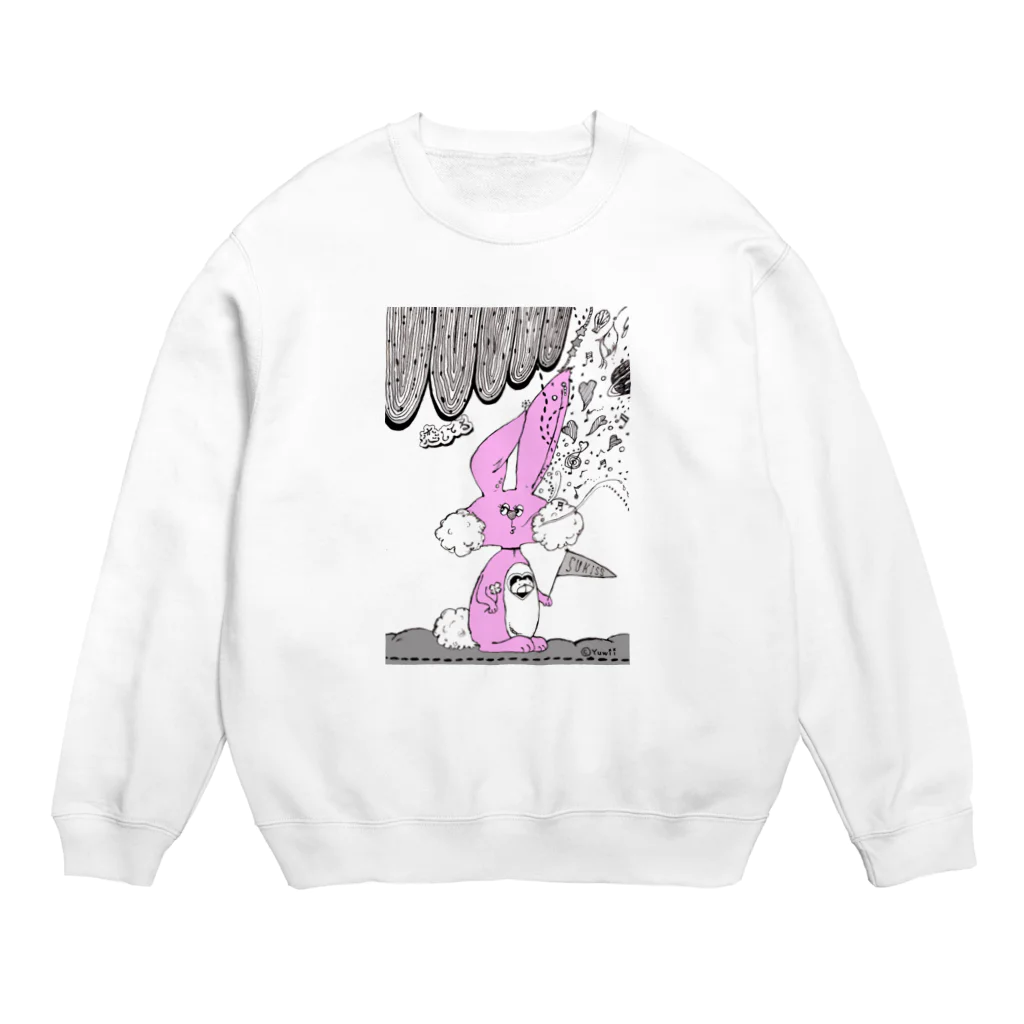 【Yuwiiの店】ゆぅぅぃーのウサ恋★恋してる　イラスト Crew Neck Sweatshirt