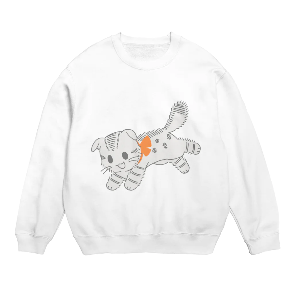 折れ耳スコティッシュらいむのスコティッシュフォールドのらいむ Crew Neck Sweatshirt