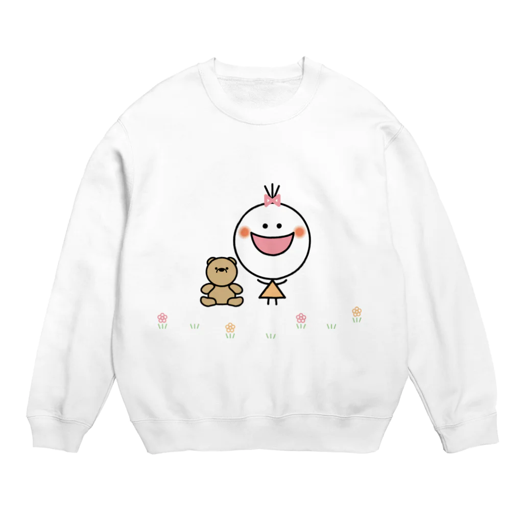 mocchibiのお店のクマちゃんとお散歩 Crew Neck Sweatshirt