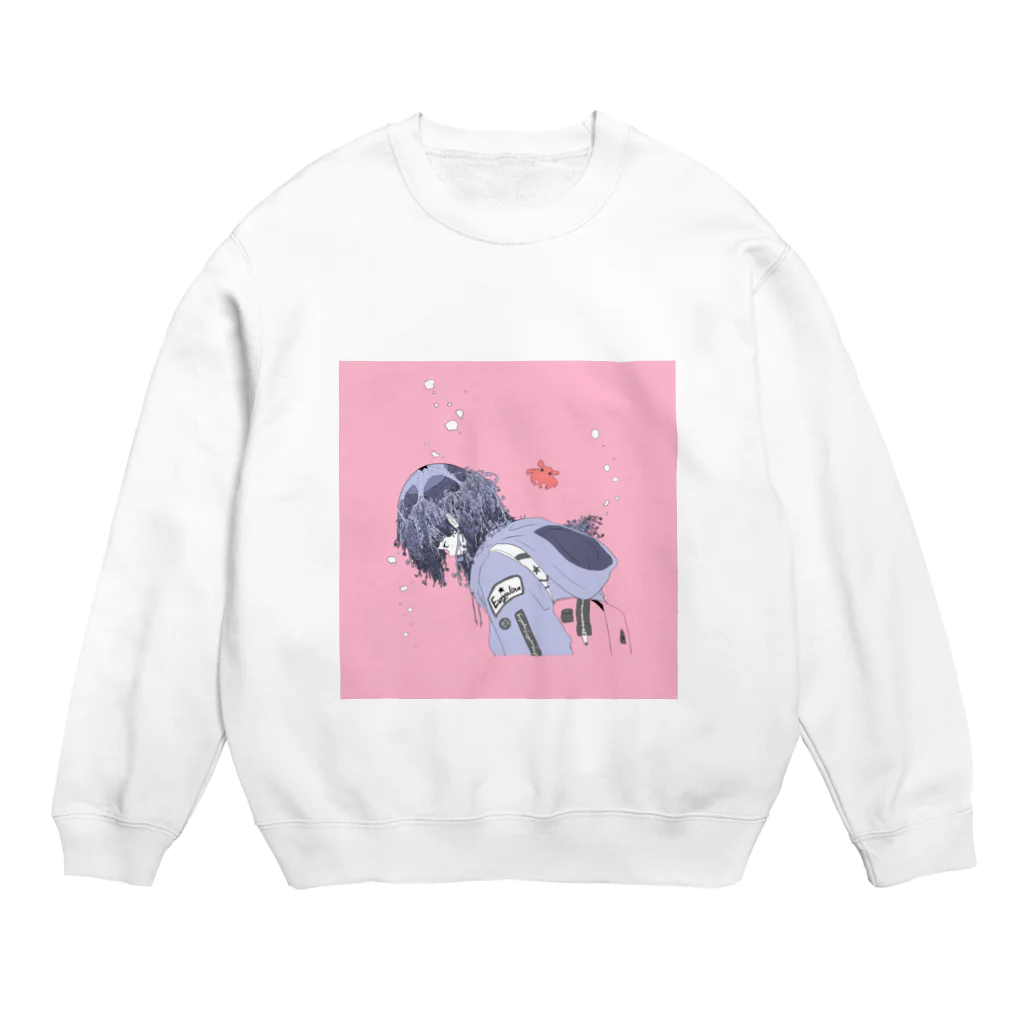 Coral Blue’mのテヅルモヅル  Crew Neck Sweatshirt