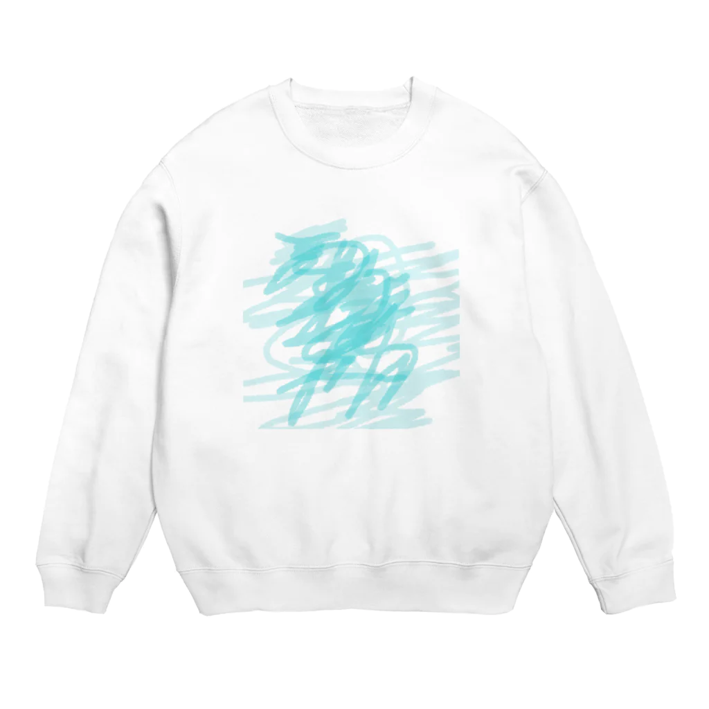 水飼 瓶魚のRAKUGAKI★001_みずいろ Crew Neck Sweatshirt