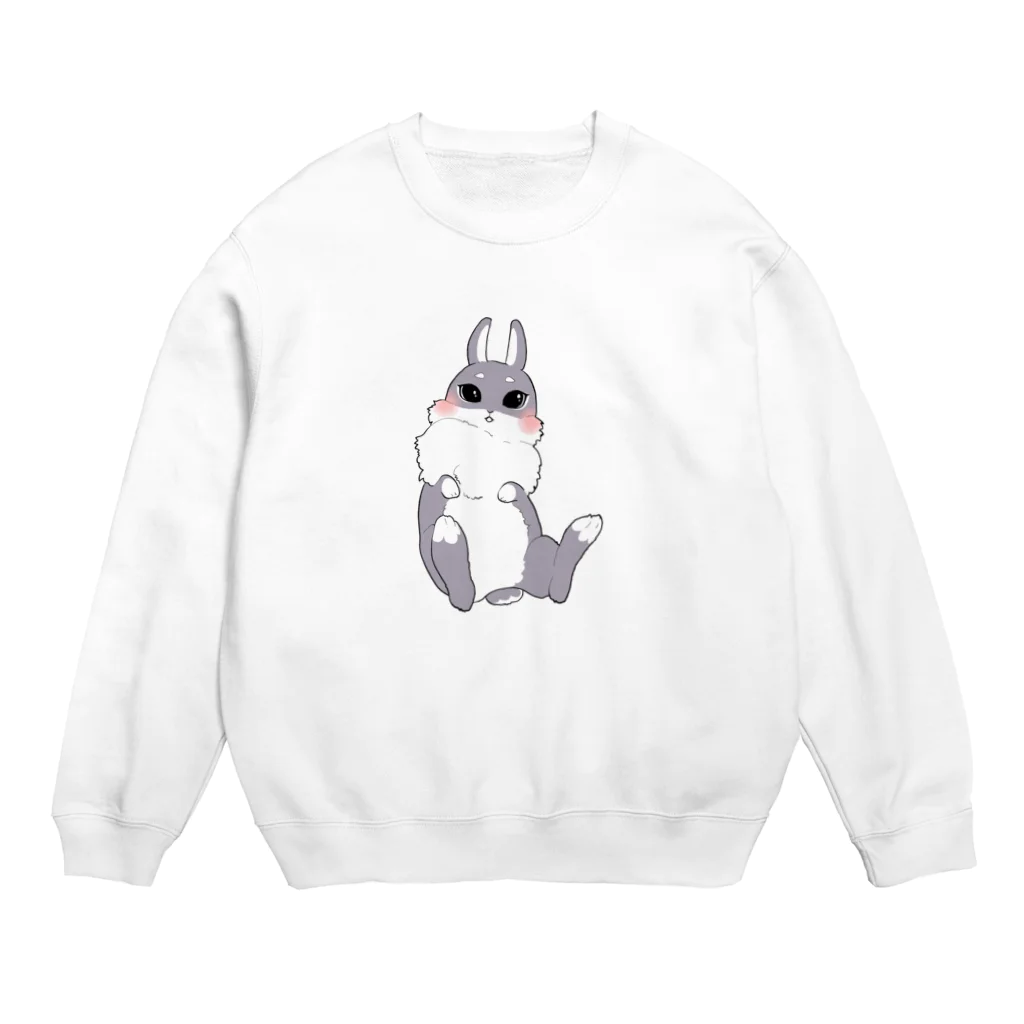 ButterConyのグレーうさぎ Crew Neck Sweatshirt