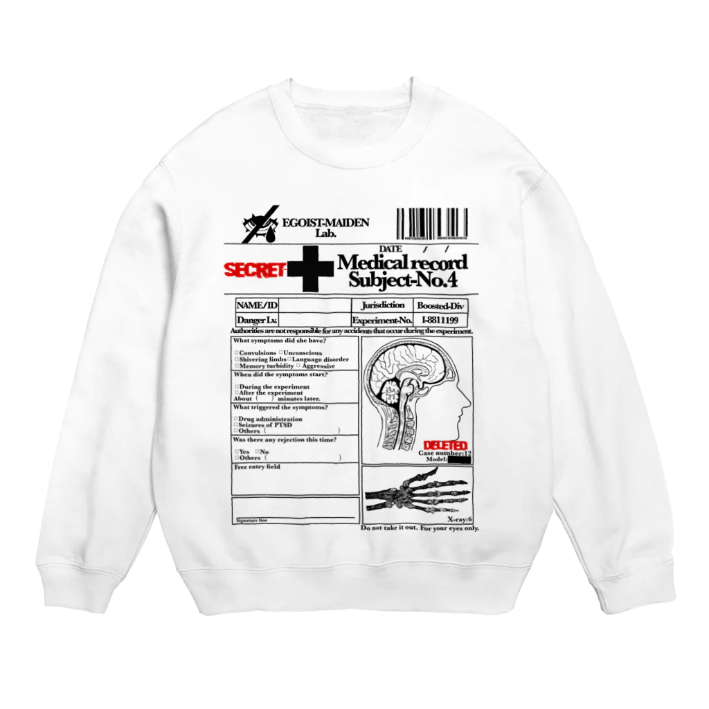 エゴイスト乙女の「カルテ」 Crew Neck Sweatshirt