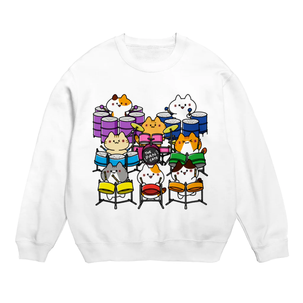  ふじねこ屋のTHE PAN CATS Crew Neck Sweatshirt