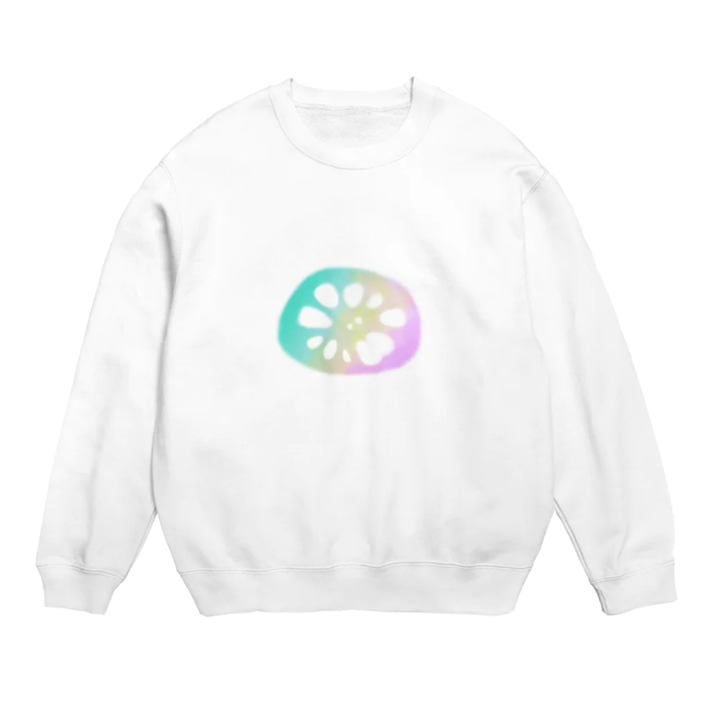 水飼 瓶魚のSIMPLE★005_ふしぎな れんこん Crew Neck Sweatshirt