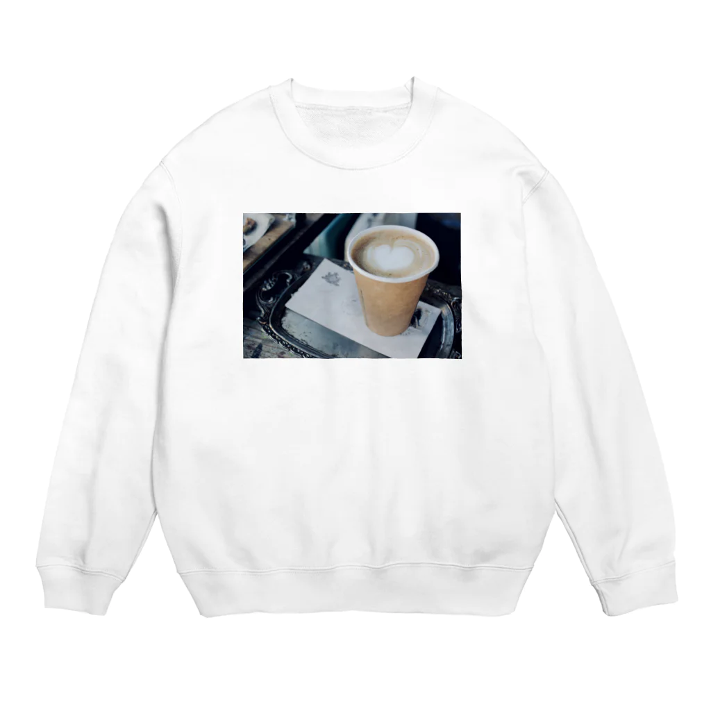 よしえのフォトT・フォトグッズのカフェラテ② Crew Neck Sweatshirt