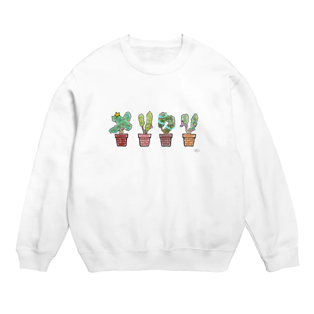 はちよんごのメリクリなツリー Crew Neck Sweatshirt