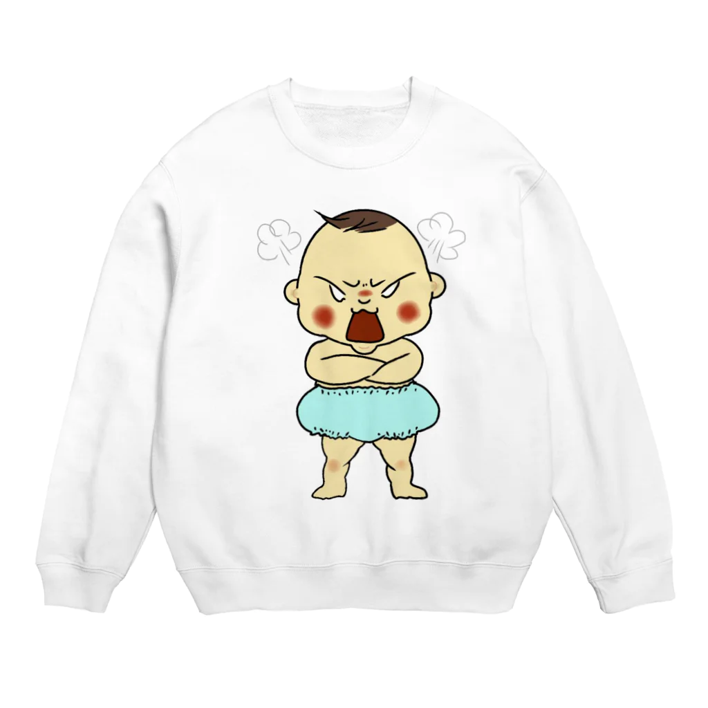 neri-neriのぷんぷんあかちゃん Crew Neck Sweatshirt