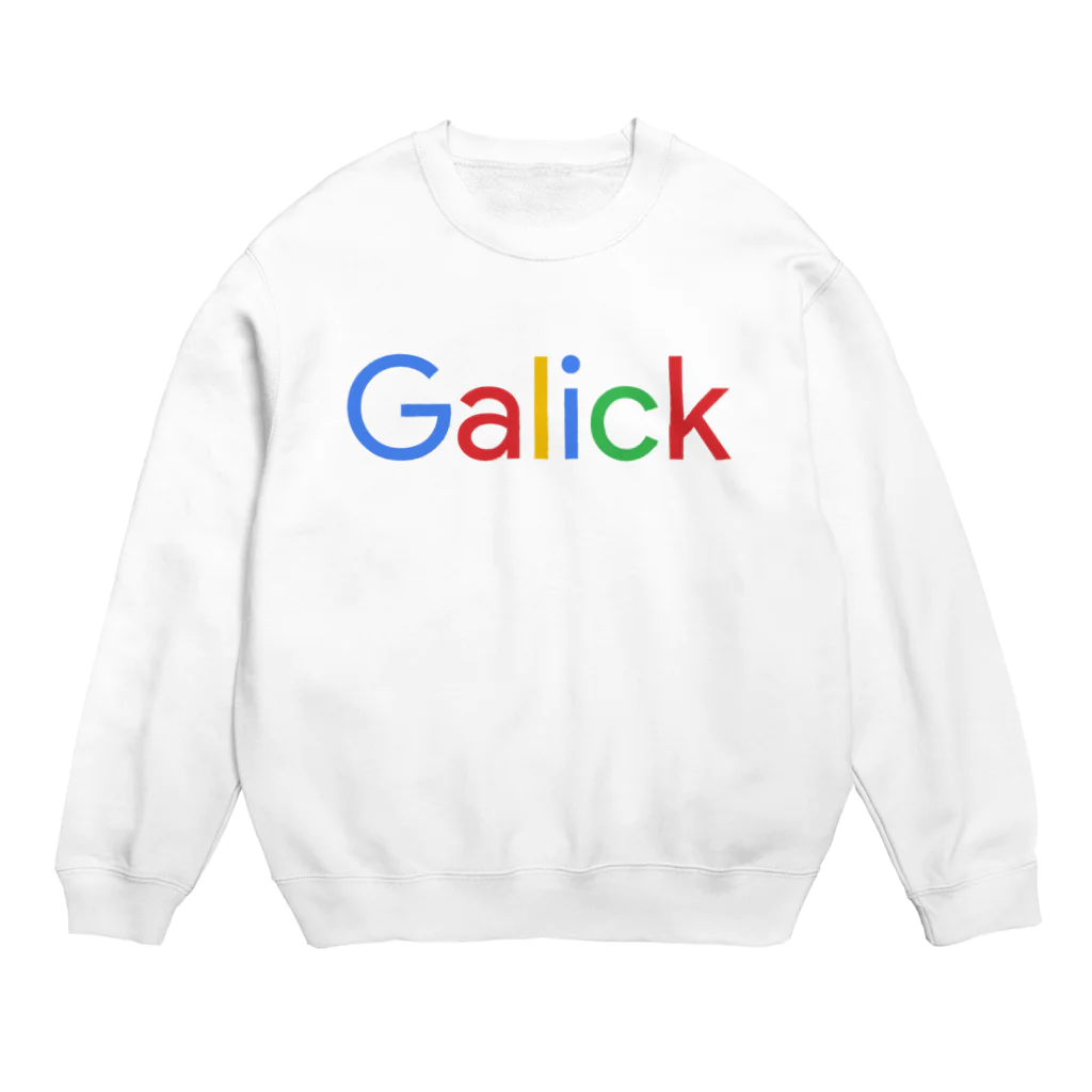 大衆バル Galickの4色ロゴ Crew Neck Sweatshirt