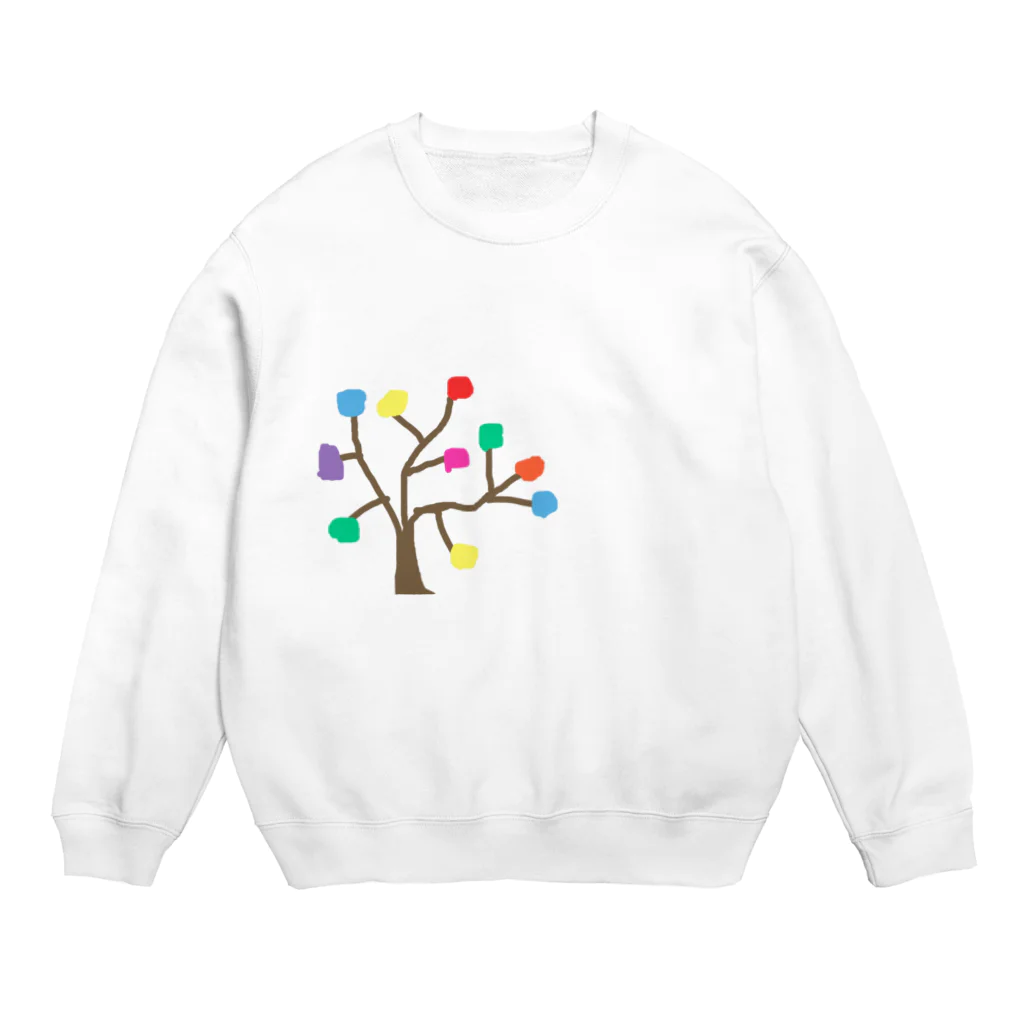 Hapitomoのふしぎな木 Crew Neck Sweatshirt