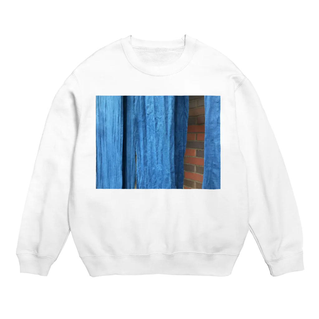 ペー魚マンターの藍 Crew Neck Sweatshirt