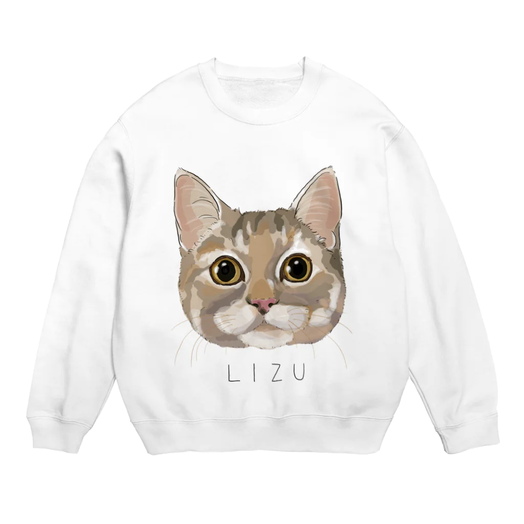 みきぞーん｜保護猫 ミッキー画伯と肉球とおともだちのlizu Crew Neck Sweatshirt