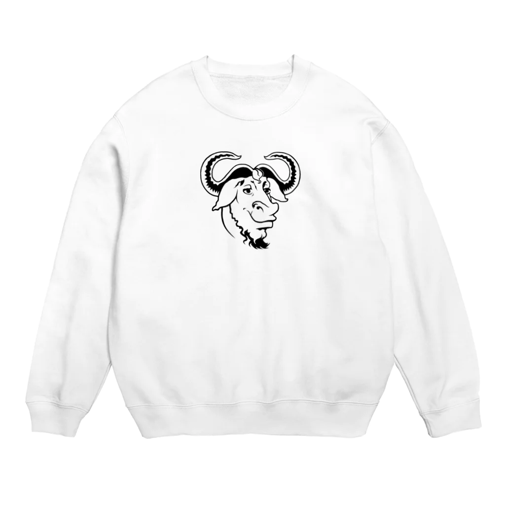 パサパサのサナギのGNU の頭 Crew Neck Sweatshirt