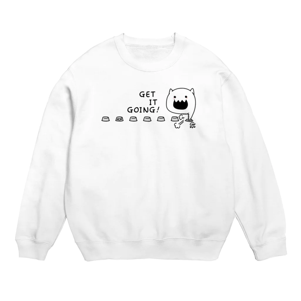 イラスト MONYAAT のやるきボタンB Crew Neck Sweatshirt