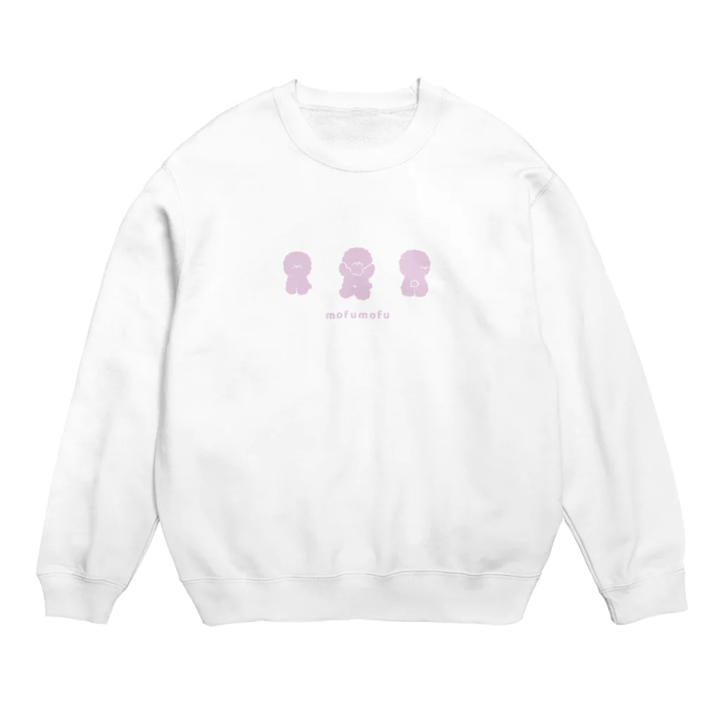 BichonFrizedesu.のmofumofu!(ピンク) Crew Neck Sweatshirt