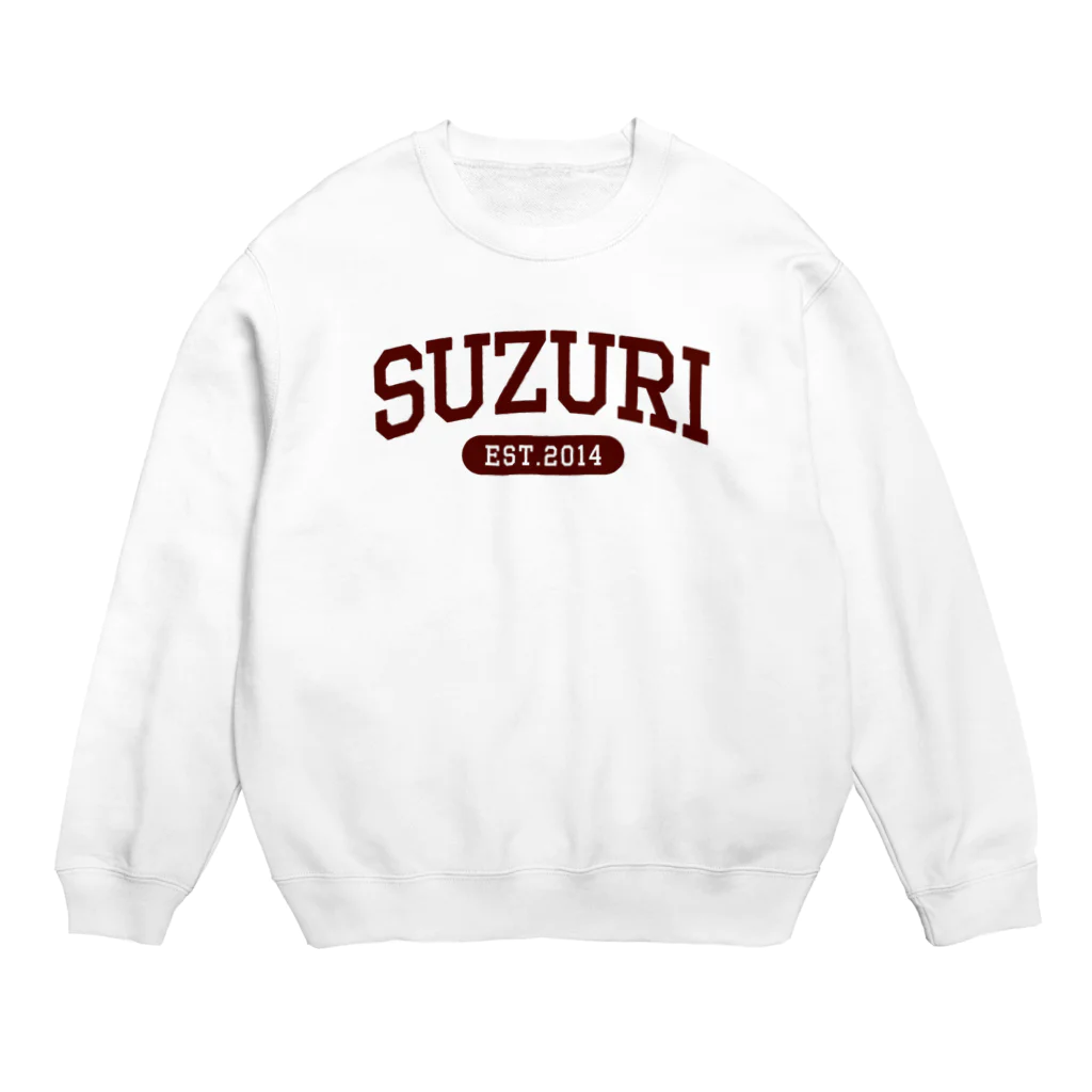 忍者スリスリくんのSUZURI University (burgundy) Crew Neck Sweatshirt