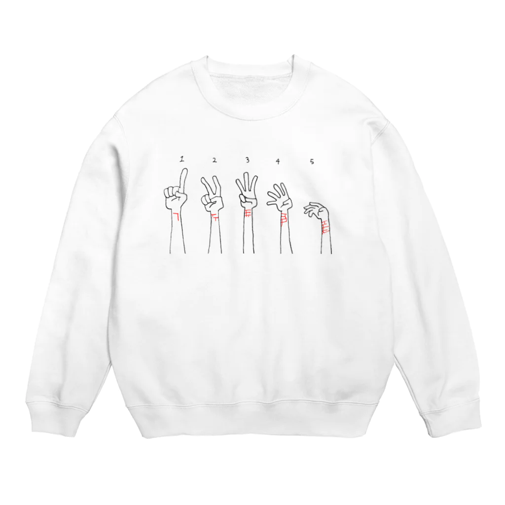 るーと｡:°ஐ*｡:°ʚ♥ɞ*｡:°ஐ*の【病み可愛い】自傷【オリジナル】 Crew Neck Sweatshirt