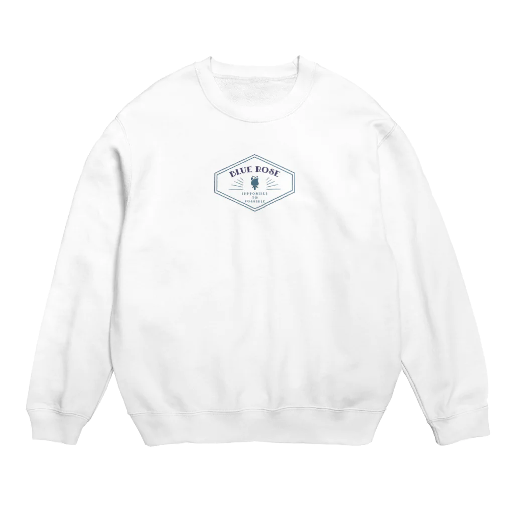 blue.  のBlue Rose Crew Neck Sweatshirt