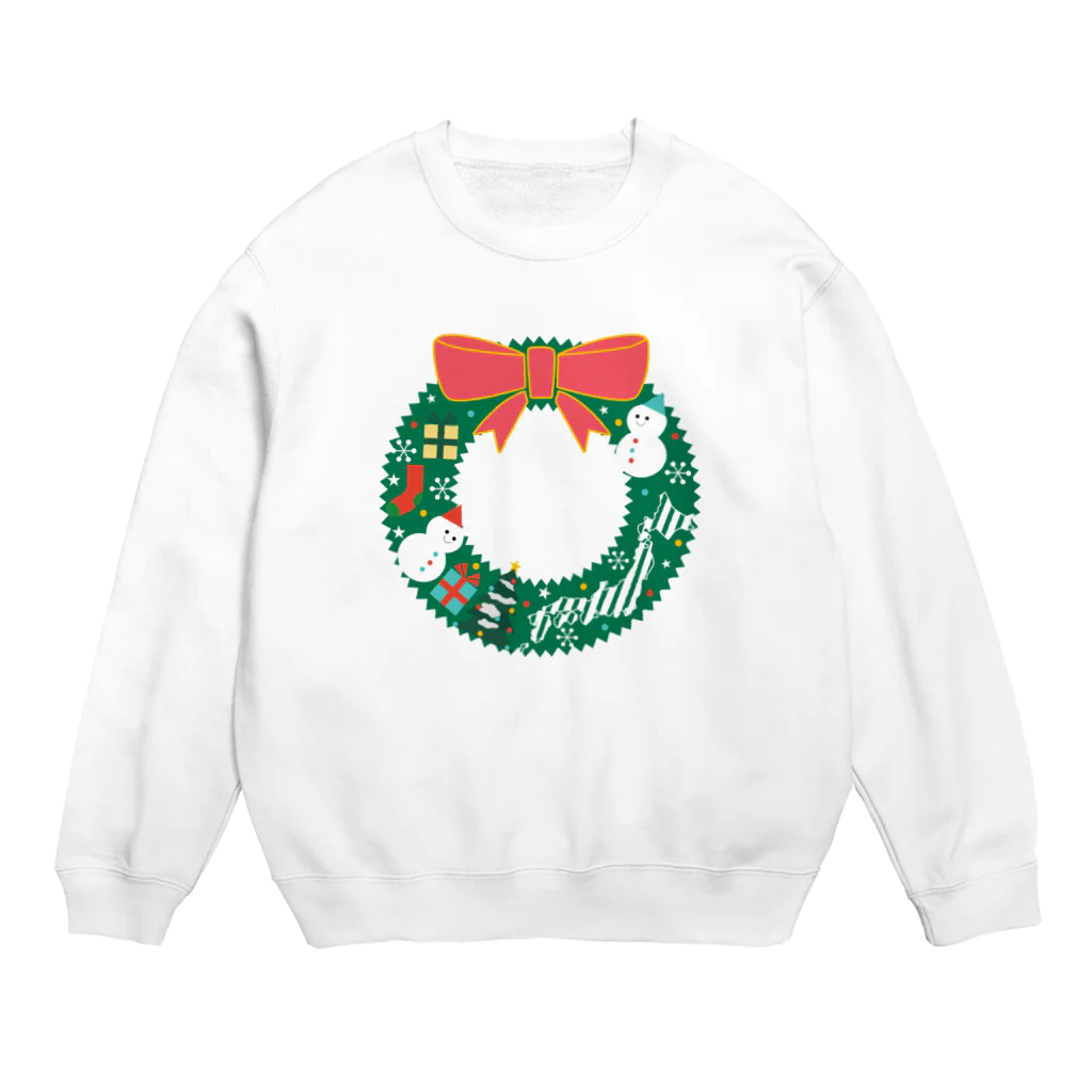 そいそいソイラテのジャパンなクリスマスリース Crew Neck Sweatshirt