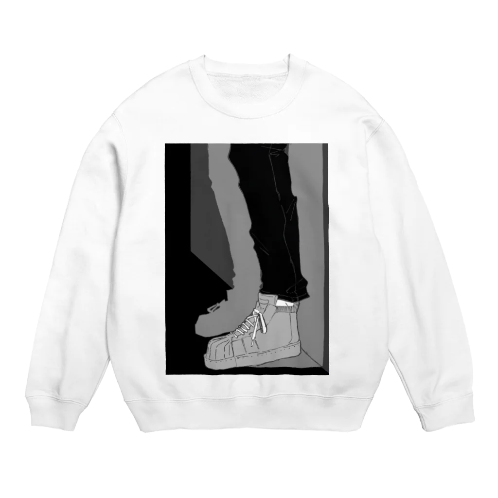 原子の待ち伏せ モノクロ Crew Neck Sweatshirt