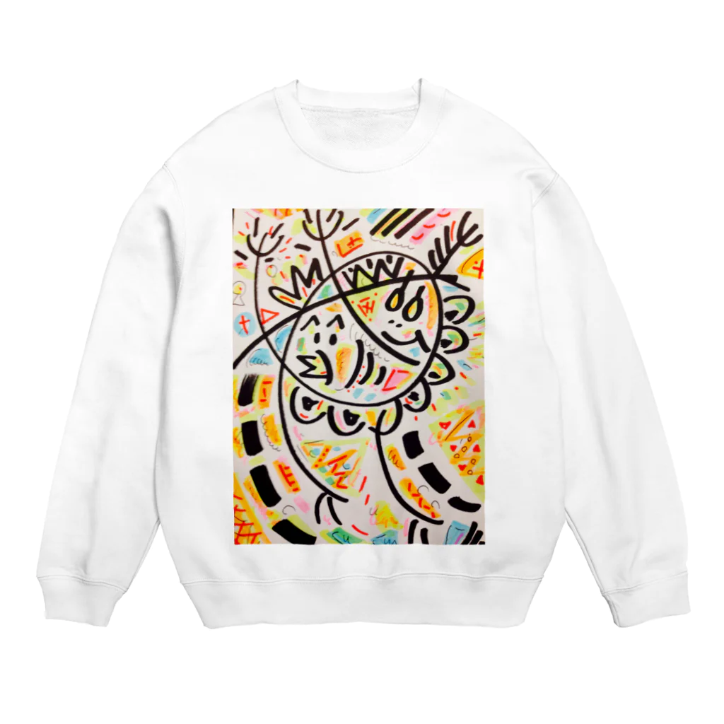 coppepan_brothersのひよこ君と雛祭り中のゆで卵chanの、わっしょい祭り Crew Neck Sweatshirt