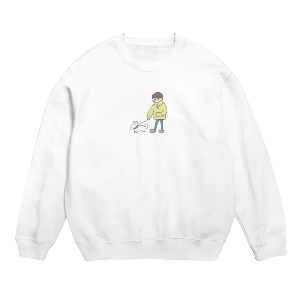 いくらのいくらといぬの散歩道 Crew Neck Sweatshirt