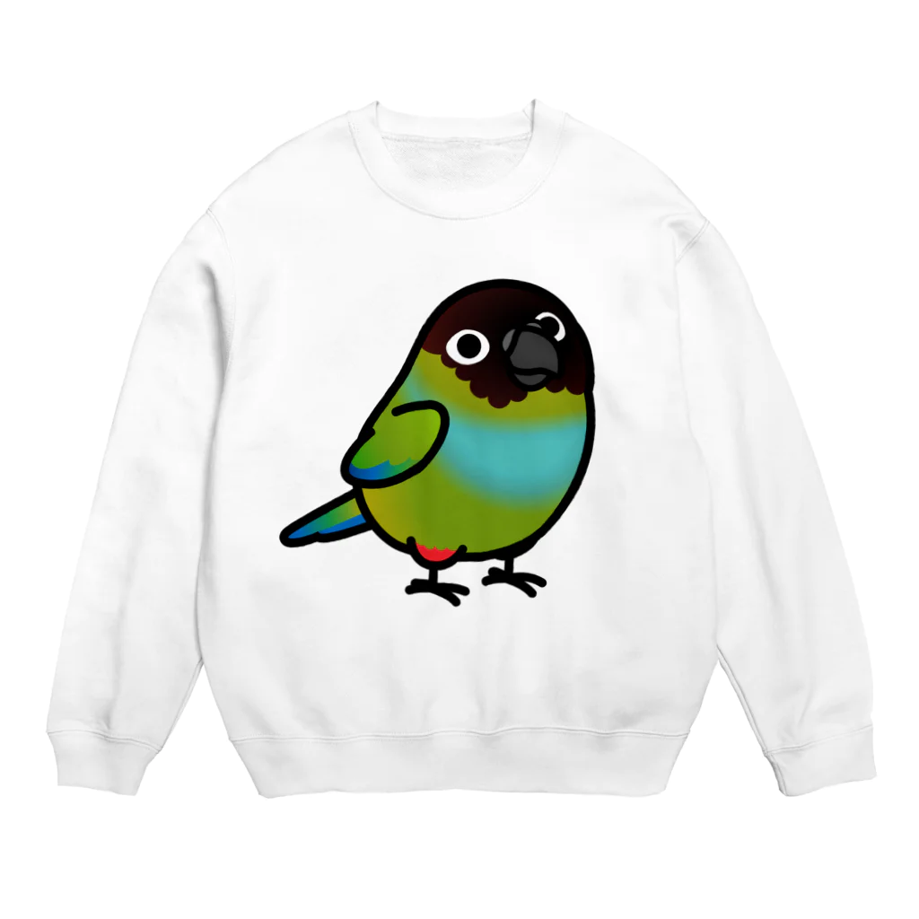 Cody the LovebirdのChubby Bird　クロガミインコ Crew Neck Sweatshirt