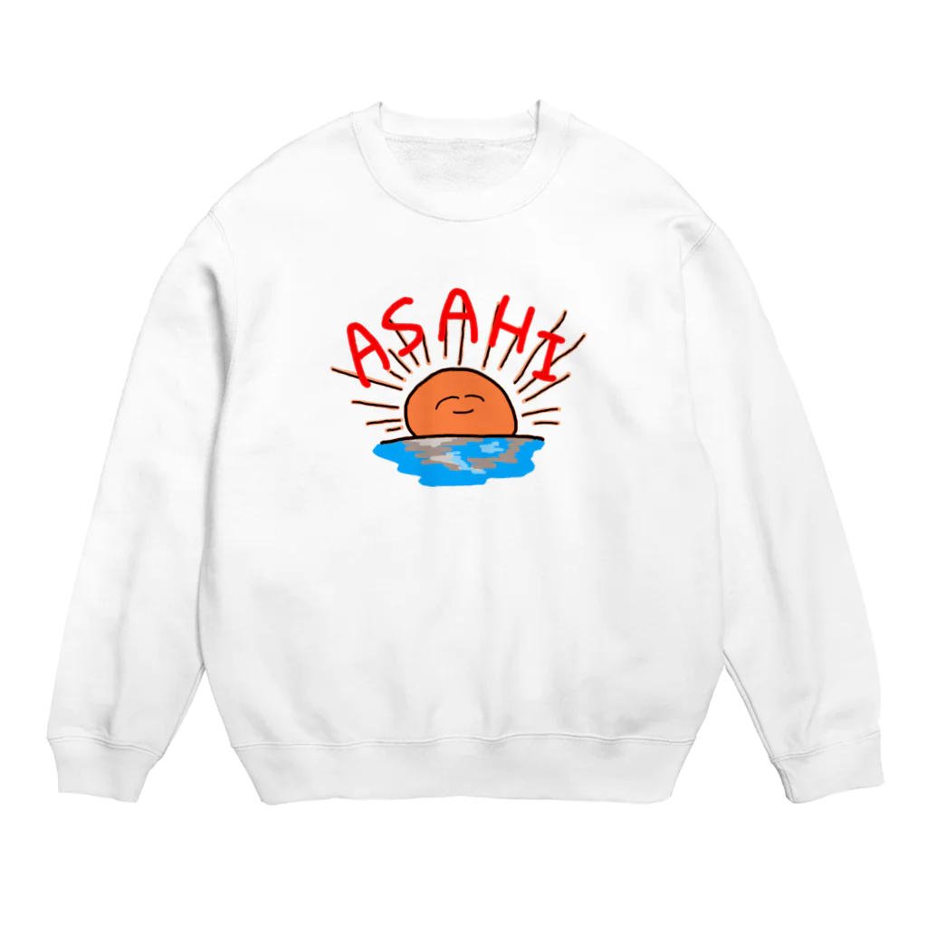 真鳥のゆる朝日 Crew Neck Sweatshirt