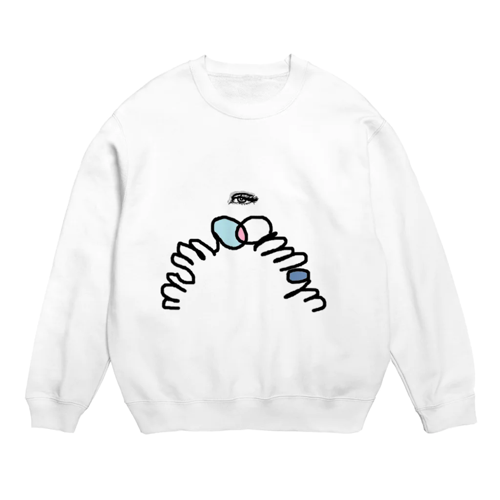 amom_amum☆彡のamom_amum 目 Crew Neck Sweatshirt