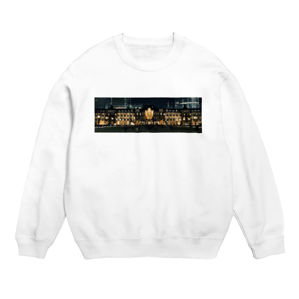 Sumaの夜の東京駅 Crew Neck Sweatshirt