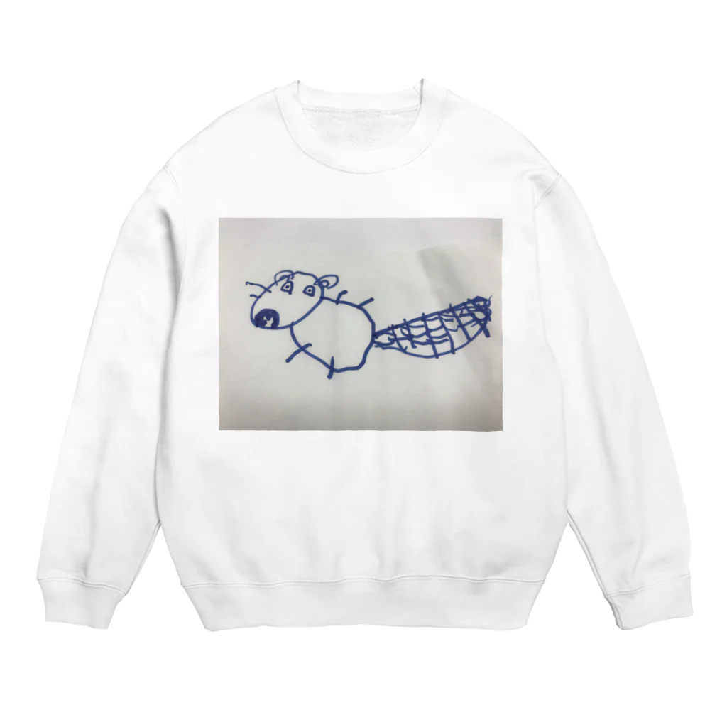  猫とワオキツネザルとモモンガ の我が家のわおくん Crew Neck Sweatshirt