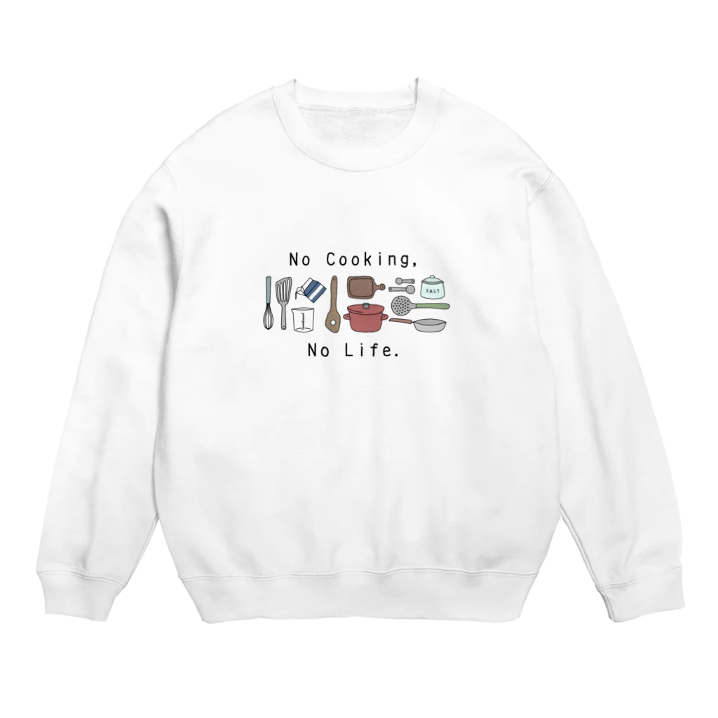 NeguseのNo Cooking,No Life. Crew Neck Sweatshirt