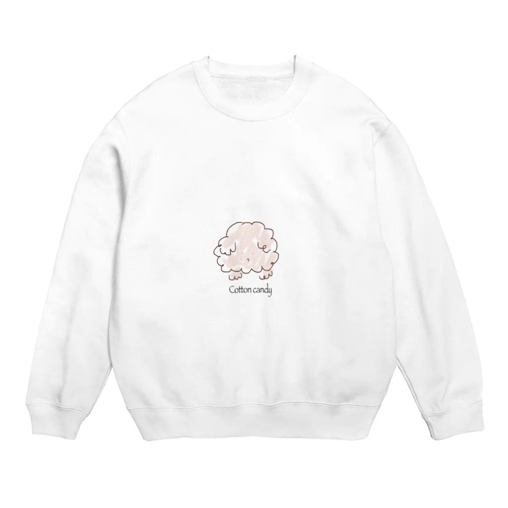 Free guys. のわたあめみたいな犬 Crew Neck Sweatshirt