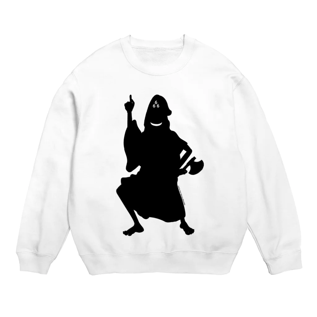 Cɐkeccooのホラーズシルエット(三角帽子) Crew Neck Sweatshirt