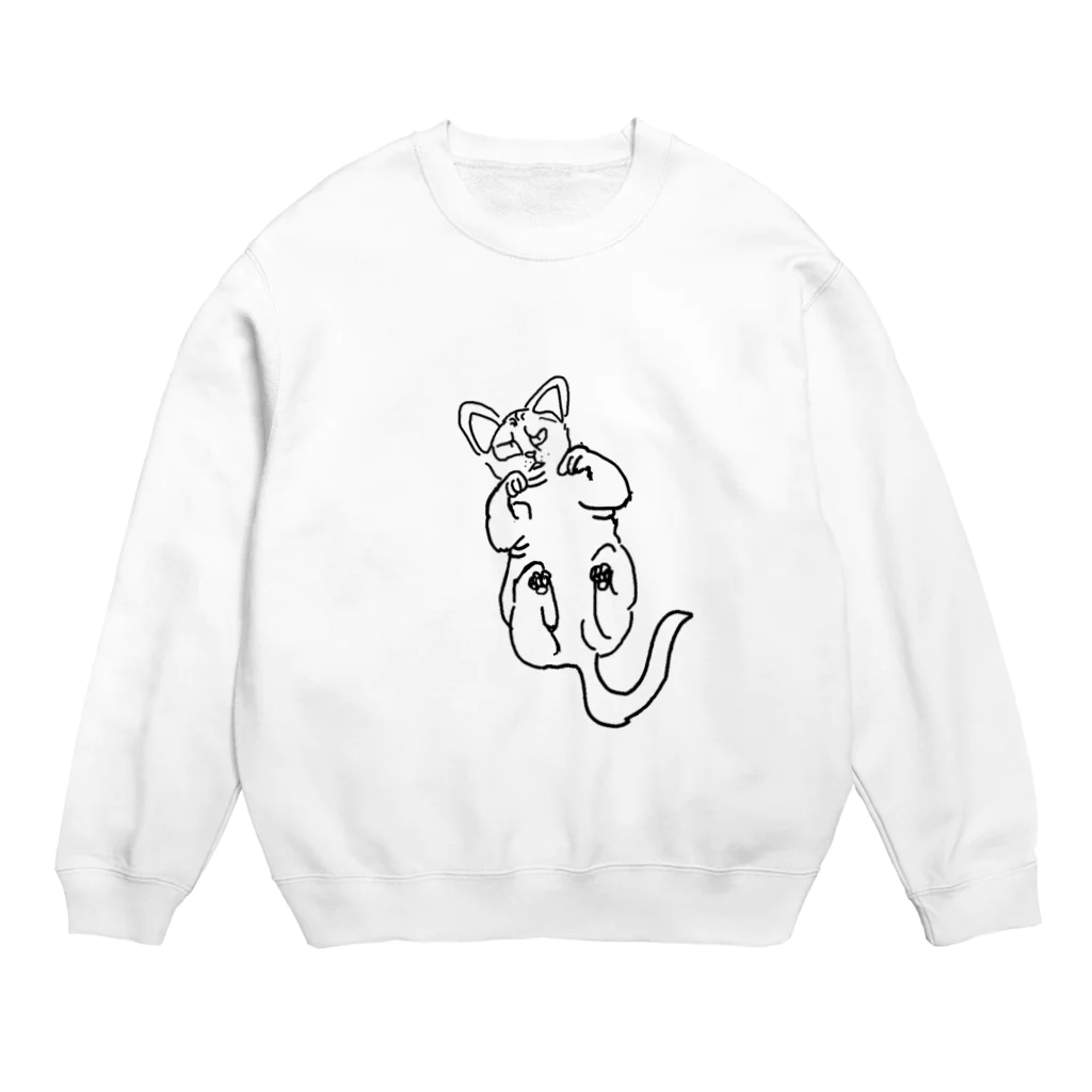 pooの飼う予定の猫 Crew Neck Sweatshirt