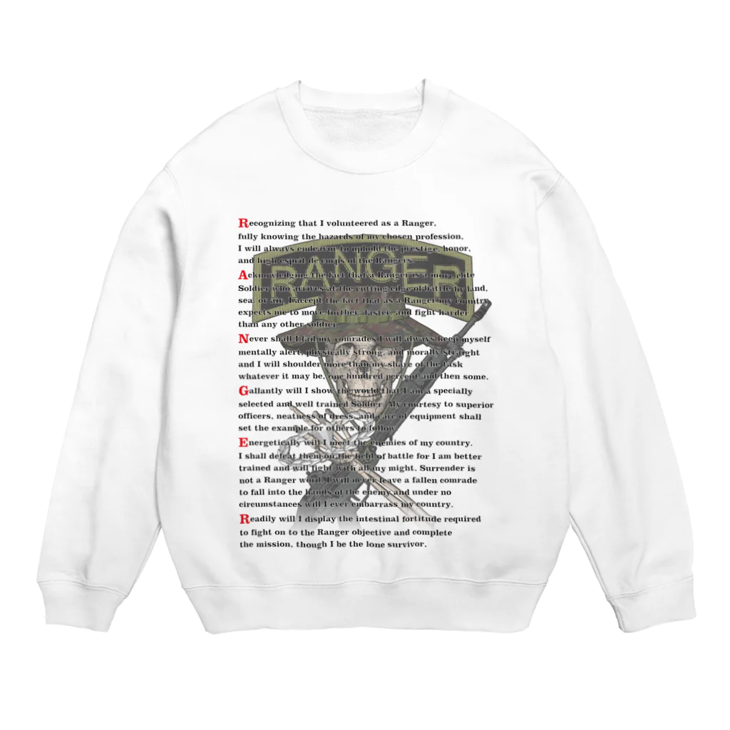 Y.T.S.D.F.Design　自衛隊関連デザインのレンジャークリード Crew Neck Sweatshirt