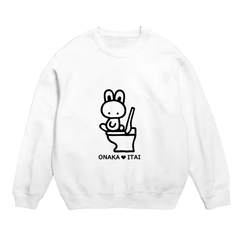 rakugakicabinのトイレウサギ Crew Neck Sweatshirt