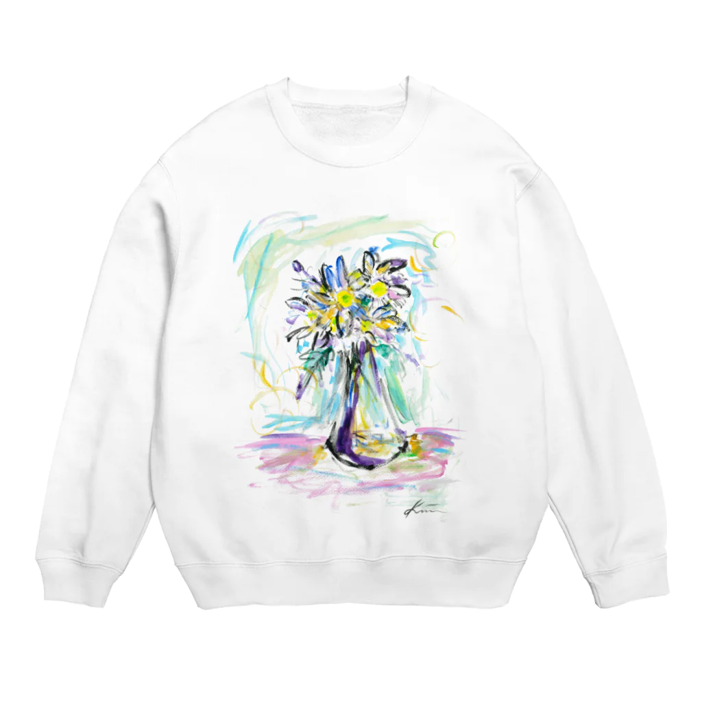 Makki ArtのFlower scketch1 Crew Neck Sweatshirt