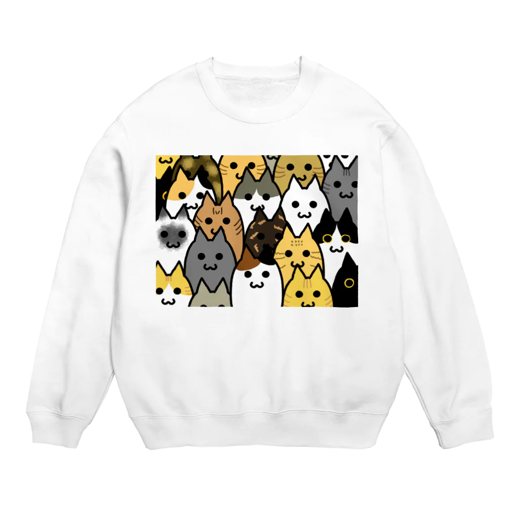 SHOP ベアたんの猫いっぱい Crew Neck Sweatshirt