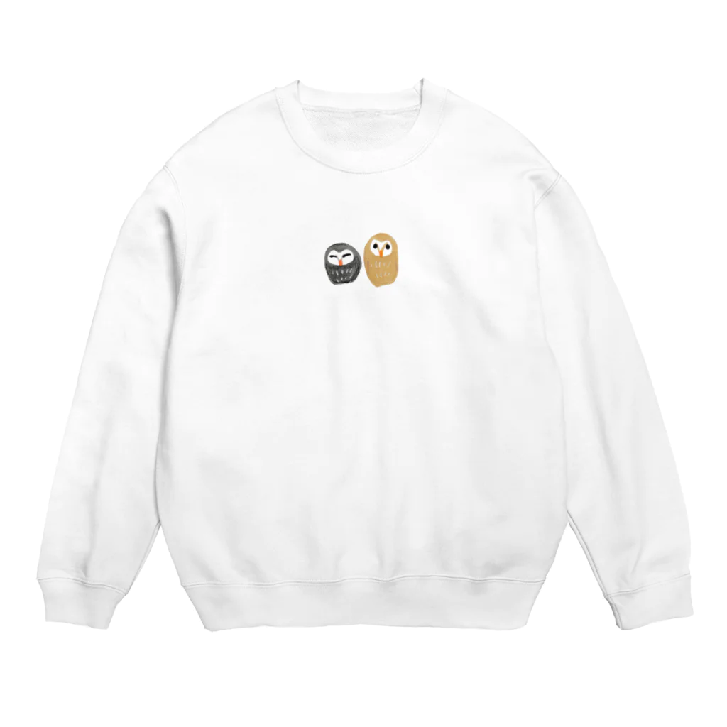 minatoriのフクロウ（ペア） Crew Neck Sweatshirt