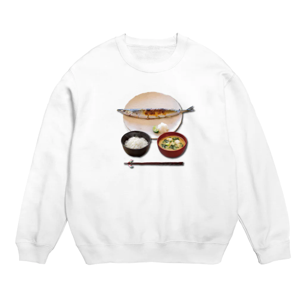 まる屋の朝ごはん定食 Crew Neck Sweatshirt