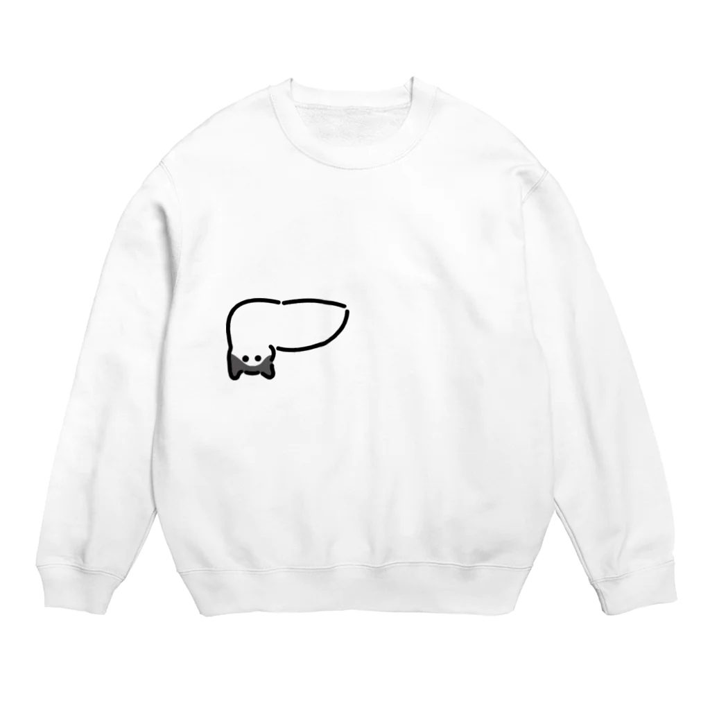 ねこやにわとりやの肝臓ハチワレ猫 Crew Neck Sweatshirt